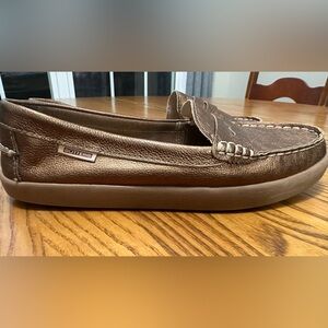 Bottero leather Metallic Brown Loafers size 8
